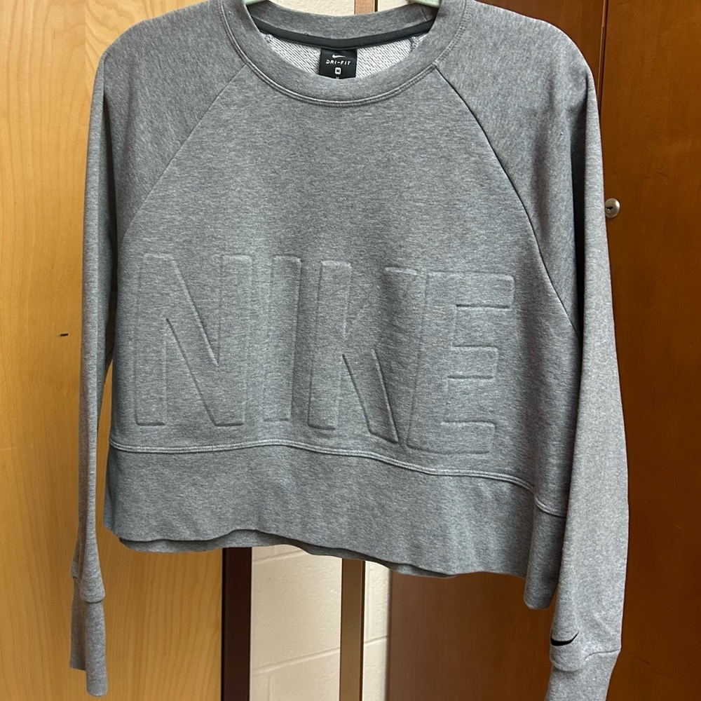 Nike Dri-FIT Heather Gray Sweatshirt Size  Medium